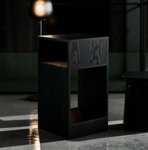 Ansa Yakisugi El İşçiliği Ahşap Yan Sehpa