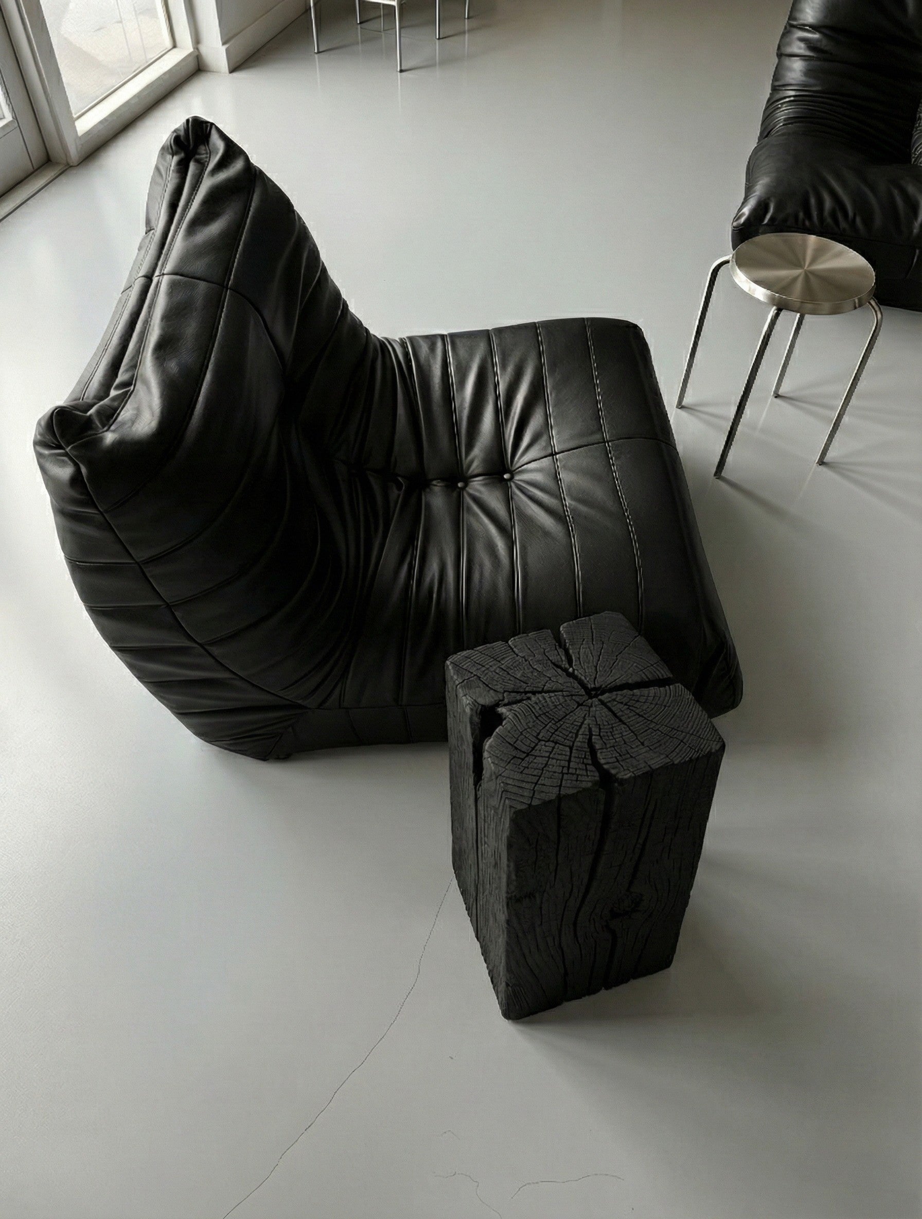 Togo Kütük Yan Sehpa - Yakisugi El İşçiliği