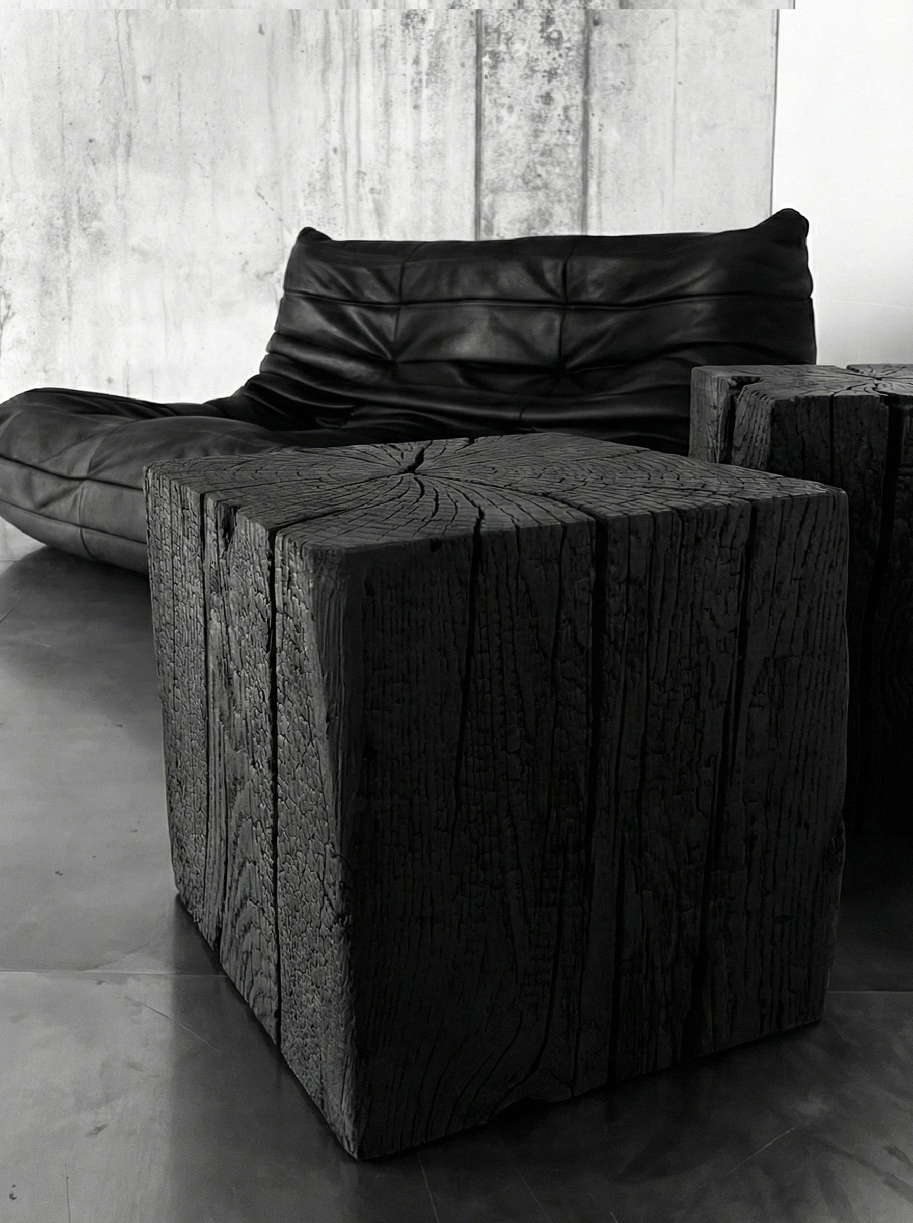 Togo Kütük Sehpa - Yakisugi El İşçiliği