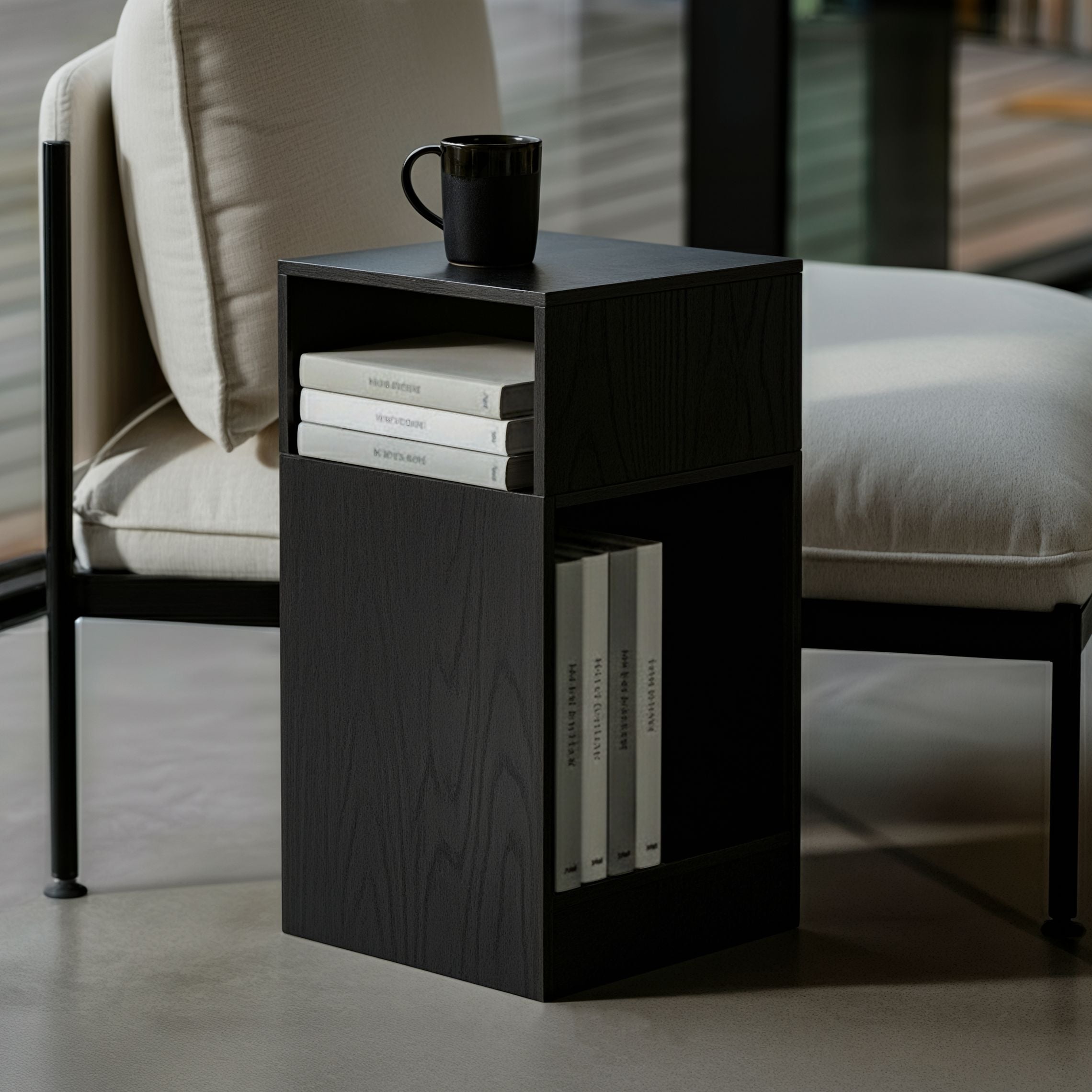 Ansa Yakisugi El İşçiliği Ahşap Yan Sehpa